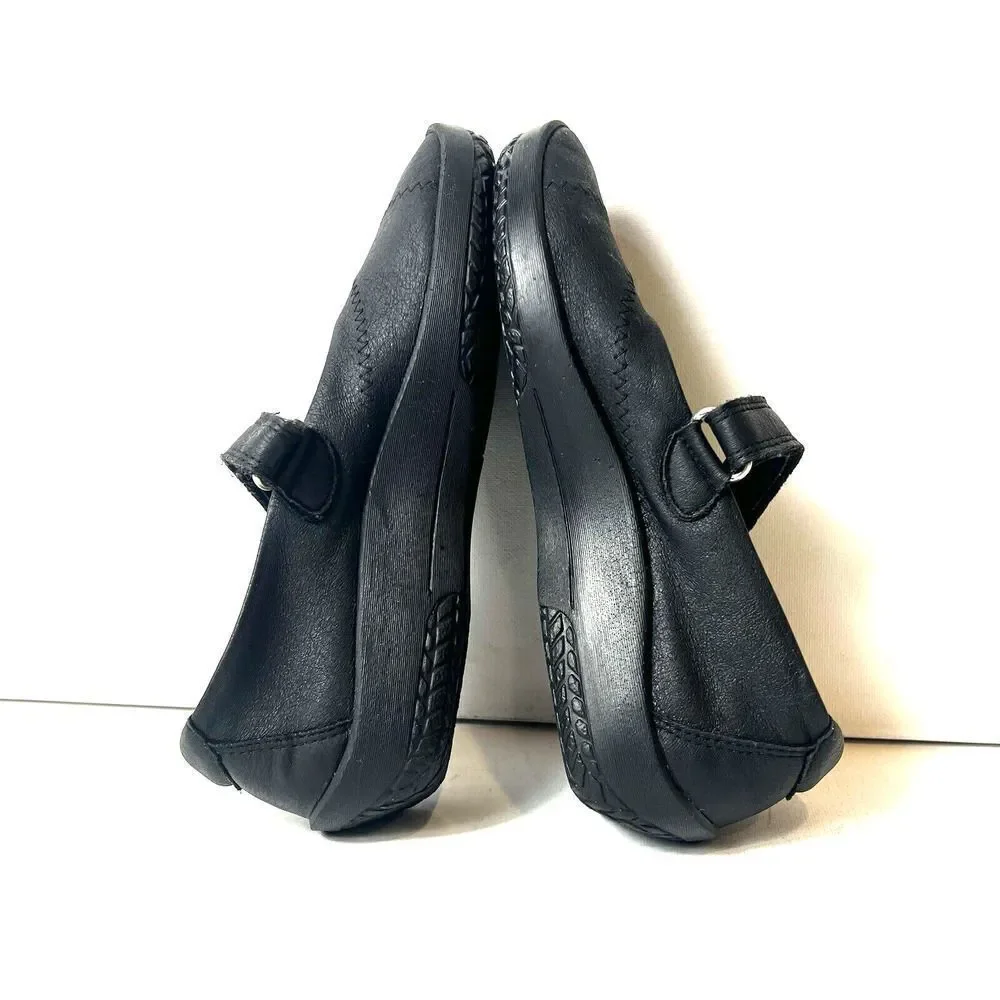 Arcopedico Womens EU 36 US 5.5 Comfort Casual Black Mary Jane Fabric Flats Shoes